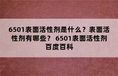 6501表面活性剂是什么？表面活性剂有哪些？ 6501表面活性剂百度百科